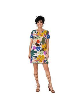 New Lili Sidonio Molly Bracken XS  Floral Print Shift Dress Polyester